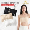 Combo 3 Áo Bra Su Đúc 2 Mềm Mịn Không Lộ Viền - Áo 2 Dây Mút Tháo Rời AMYBRA B8.881 127k