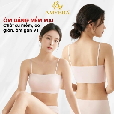 Combo 3 Áo Bra Su Đúc 2 Mềm Mịn Không Lộ Viền - Áo 2 Dây Mút Tháo Rời AMYBRA B8.881 127k