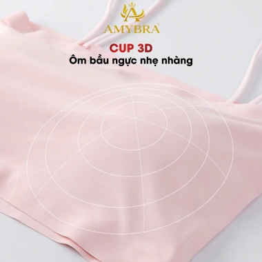 Combo 3 Áo Bra Su Đúc 2 Mềm Mịn Không Lộ Viền - Áo 2 Dây Mút Tháo Rời AMYBRA B8.881 127k