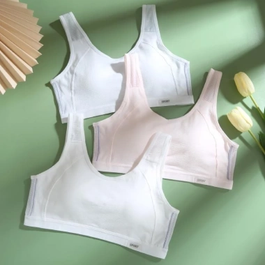 Combo 3 Áo Bra Thể Thao Cotton Lưới Thoáng Khí AMYBRA A611 - Áo Lót Học Sinh Không Lộ Viền, Giá Ưu Đãi 282.000 VND 2