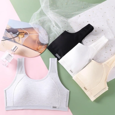 Combo 3 Áo Bra Thể Thao Cotton Lưới Thoáng Khí AMYBRA A611 - Áo Lót Học Sinh Không Lộ Viền, Giá Ưu Đãi 282.000 VND 3