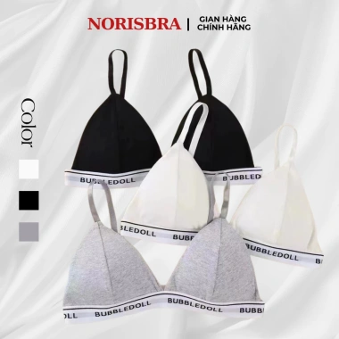 Combo 3 Áo Mút Mỏng Viền Chữ Cá Tính - 2 Mảnh Tam Giác AMYBRA B3.009 Giá 180k