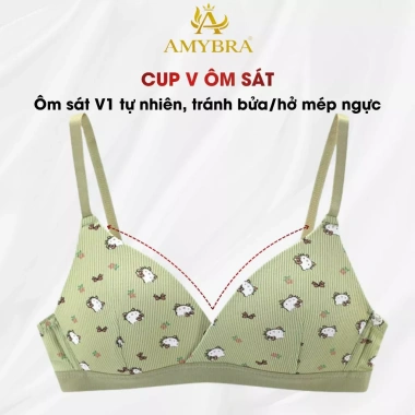 Combo 3 Áo Ngực Không Gọng Mút Liền Cotton Họa Tiết Dễ Thương Giá Chỉ 245.000 VND