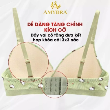 Combo 3 Áo Ngực Không Gọng Mút Liền Cotton Họa Tiết Dễ Thương Giá Chỉ 245.000 VND