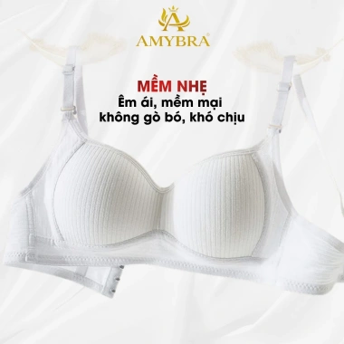 Combo 3 Áo Ngực Không Gọng Mút Mỏng Nâng Đỡ Nhẹ, Cotton Mềm Không Hằn - AMYBRA A414 189k