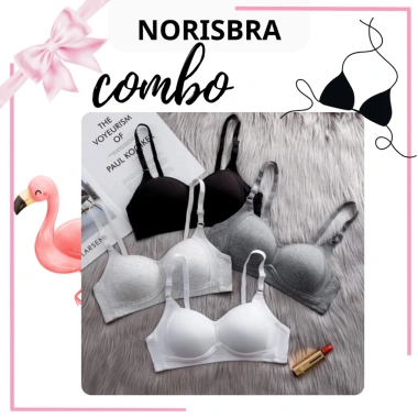 Combo 3 Áo Ngực Nữ Không Gọng Cotton Thoáng Mát - Set 3 Áo Lót Mút Mỏng Quai 3 Nấc Cài AMYBRA A838 Giá 220k 10