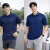 Combo 3 Áo thun nam cổ trụ ép vân, thun lạnh co giãn mềm mát - Giá chỉ 200.000đ
