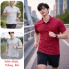 Combo 3 Áo thun nam cổ trụ ép vân, thun lạnh co giãn mềm mát - Giá chỉ 200.000đ 2