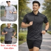 Combo 3 Áo thun nam cổ trụ ép vân, thun lạnh co giãn mềm mát - Giá chỉ 200.000đ 5