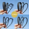 Combo 3 băng đô bờm cài tóc nam nữ màu đen - Đa dạng kiểu, giảm còn 16.000