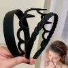 Combo 3 băng đô bờm cài tóc nam nữ màu đen - Đa dạng kiểu, giảm còn 16.000 2