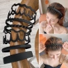 Combo 3 băng đô bờm cài tóc nam nữ màu đen - Đa dạng kiểu, giảm còn 16.000 6
