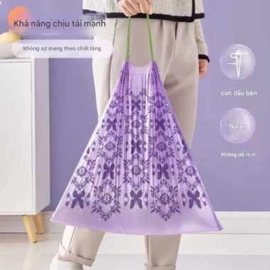 Combo 3 bìch 150 túi đựng rác hương Lavender xua đuổi ruồi muỗi - Siêu dai, có dây rút, giá 14.999 VND