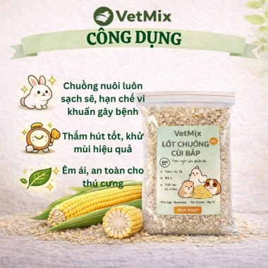 Combo 3 Bịch Lót Chuồng Gà Rutin Cùi Bắp - Khử Mùi Hôi, Thấm Hút Tốt, Dễ Dọn 4