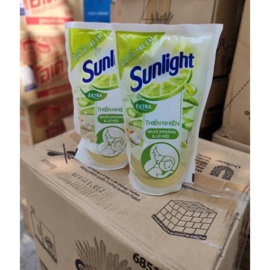Combo 3 Bịch Nước rửa chén Sunlight Muối khoáng + Lô hội 550g - Giá ưu đãi 67.574đ 4