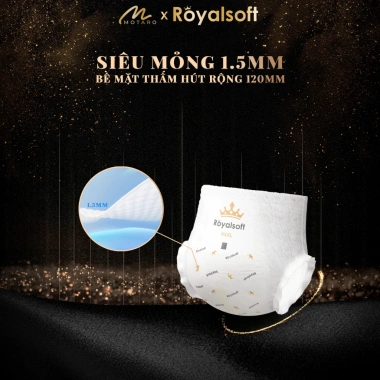 Combo 3 Bịch Tã Royalsoft Chính Hãng Bỉm Quần và Tã Vách Chống Tràn, Đai Chun Co Giãn, Giá Giảm 930k