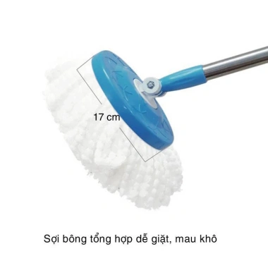 Combo 3 bông lau nhà xoay 360 độ - Phù hợp mọi loại cây lau, chỉ 60.000