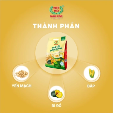 Combo 3 Bột Ngũ Cốc Dinh Dưỡng VIỆT ĐÀI - Bổ Dưỡng Tiêu Hóa, Giá Ưu Đãi 177.000 VND