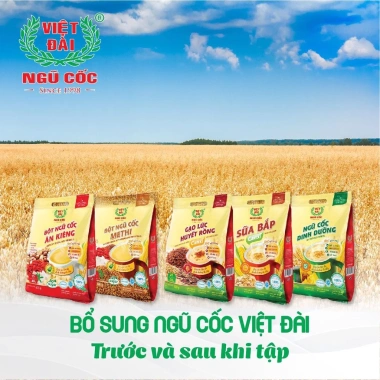 Combo 3 Bột Ngũ Cốc Dinh Dưỡng VIỆT ĐÀI - Bổ Dưỡng Tiêu Hóa, Giá Ưu Đãi 177.000 VND