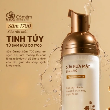 Combo 3 Bước Bọt Rửa Mặt + Serum + Kem Dưỡng Sâm 1.700 – Ngừa Lão Hoá, Da Mềm Mịn, Giá Ưu Đãi 1.38 Triệu