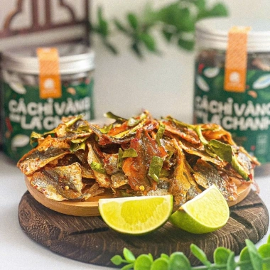 Combo 3 cá AN PHÁT - Cá chỉ vàng rim chanh 100g, rim mè 100g, cá cơm rim đậu phộng 120g ăn liền, giảm giá 145.000 VND