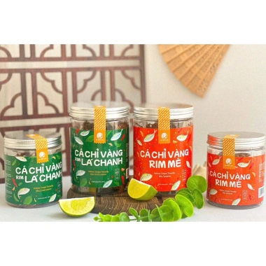 Combo 3 cá AN PHÁT - Cá chỉ vàng rim chanh 100g, rim mè 100g, cá cơm rim đậu phộng 120g ăn liền, giảm giá 145.000 VND