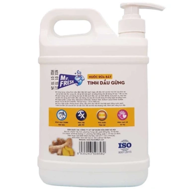 Combo 3 can Rửa chén siêu sạch Mr Fresh 1.6L Cám gạo và Tinh dầu Gừng Quế khử mùi Hải sản (có vòi nhấn) – Giá chỉ 134.000 VND
