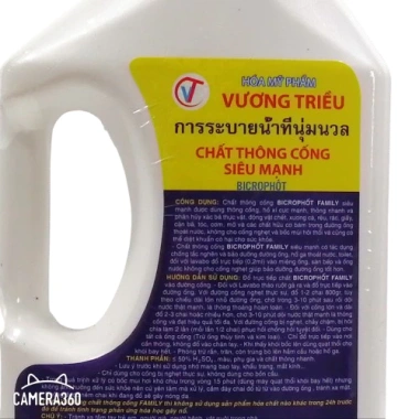 Combo 3 chai dung dịch thông tắc cống bồn cầu FAMILY 800g - Xử lý tắc nghẹt, làm sạch ống, giá chỉ 50.000đ