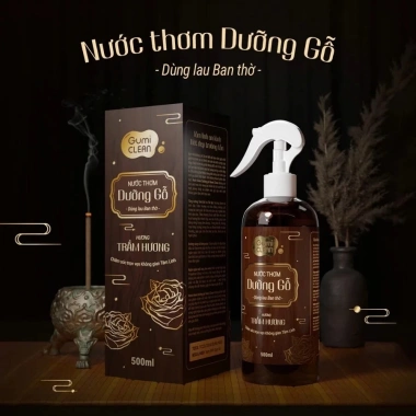 Combo 3 chai Nước Lau Bàn Thờ GUMI Hương Trầm 500ml - Dưỡng gỗ, làm sạch, thơm lâu 7