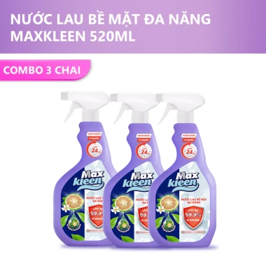 Combo 3 Chai Nước Lau Bề Mặt Đa Năng MaxKleen 520ml - Giá chỉ 81.000₫, siêu sạch, tiết kiệm