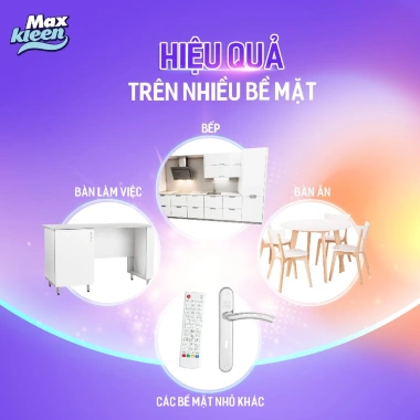 Combo 3 Chai Nước Lau Bề Mặt Đa Năng MaxKleen 520ml - Giá chỉ 81.000₫, siêu sạch, tiết kiệm