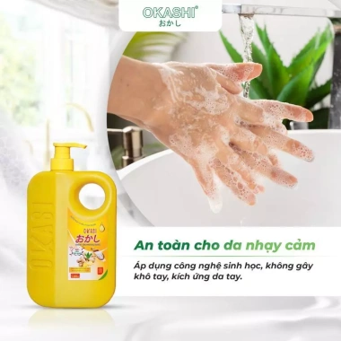 Combo 3 Chai Nước Rửa Chén Thảo Dược Tinh Dầu Quế Okashi: Làm Sạch Dầu Mỡ, An Toàn Cho Da, Giá 210.000₫ 6