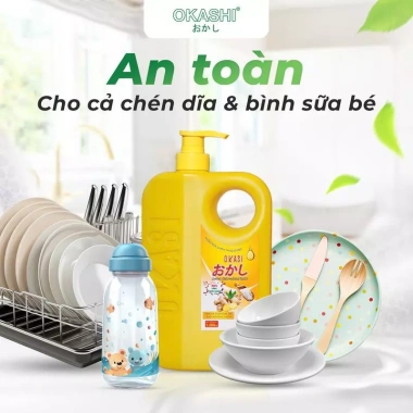 Combo 3 Chai Nước Rửa Chén Thảo Dược Tinh Dầu Quế Okashi: Làm Sạch Dầu Mỡ, An Toàn Cho Da, Giá 210.000₫ 7