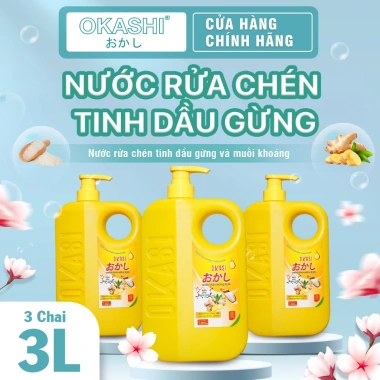 Combo 3 Chai Nước Rửa Chén Thảo Dược Tinh Dầu Quế Okashi: Làm Sạch Dầu Mỡ, An Toàn Cho Da, Giá 210.000₫ 10