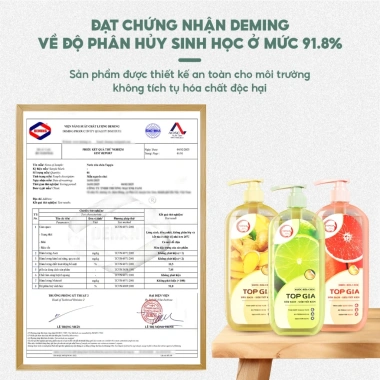 Combo 3 Chai Nước Rửa Chén TopGia 1kg - Tự Nhiên, Loại Dầu Mỡ, Bảo Vệ Da Tay, 136.000đ 2