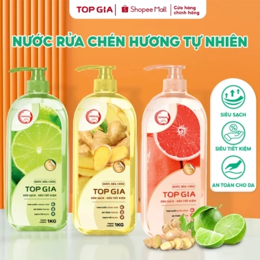Combo 3 Chai Nước Rửa Chén TopGia 1kg - Tự Nhiên, Loại Dầu Mỡ, Bảo Vệ Da Tay, 136.000đ 10