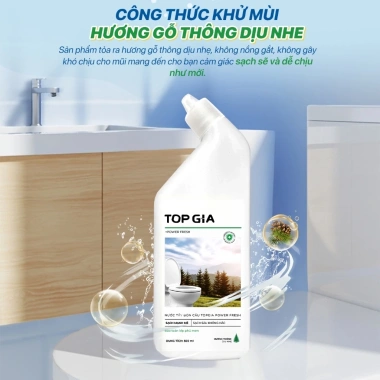Combo 3 chai nước tẩy bồn cầu TOPGIA siêu mạnh, đa năng, kháng khuẩn, khử mùi hương thông - Giá ưu đãi 145.000₫