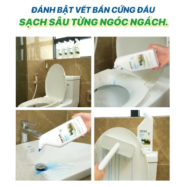 Combo 3 chai nước tẩy bồn cầu TOPGIA siêu mạnh, đa năng, kháng khuẩn, khử mùi hương thông - Giá ưu đãi 145.000₫