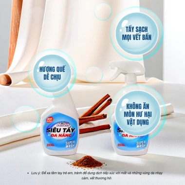Combo 3 chai Siêu tẩy đa năng Hương Quế 2 chế độ xịt 3x500ml Giá 99.500, sạch bẩn cứng đầu