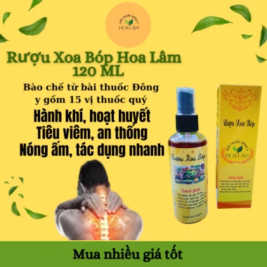 Combo 3 chai Xoa Bóp Thảo Dược Hoa Lâm 120ml Giảm Đau Cơ Xương Khớp Giá 189.000 VND