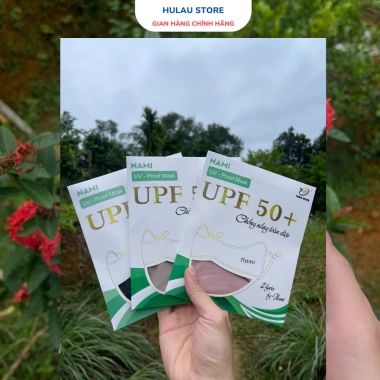 Combo 3 chiếc khẩu trang vải lụa Nami UV-Proof 2 lớp, chống tia UV 50+, mềm mịn, bảo vệ nắng toàn diện chỉ 35.000₫