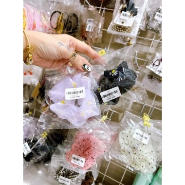 Combo 3 Cột Tóc Hoa Cúc Lưới Siêu Cute - Màu Ngẫu Nhiên, Giá Chỉ 10.000₫