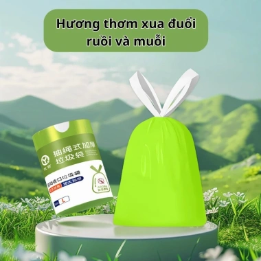 Combo 3 cuộn 150 túi rác dây rút Hương Ngải Cứu, chống côn trùng, chịu lực tốt 40x45cm - 99.000 VND 4 Combo 3 cuộn 150 túi rác dây rút Hương Ngải Cứu, chống côn trùng, chịu lực tốt 40x45cm - 99.000 VND 4