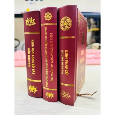 Combo 3 cuốn Kinh Địa Tạng Bồ Tát, Pháp Cú, Vô Lượng Thọ mini 8x11 - tặng bao sách, chỉ 65.000đ 2