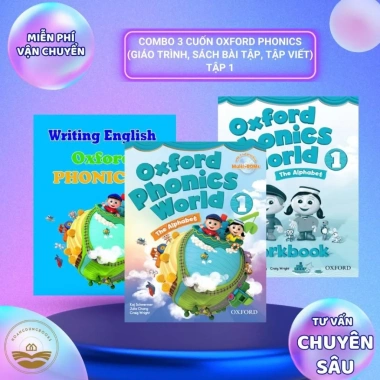 Combo 3 cuốn Oxford Phonics - Sách tiếng Anh, giáo trình, sách bài tập, tập viết, giá ưu đãi 180.000 VND