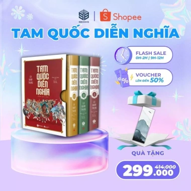 Combo 3 Cuốn Tam Quốc Diễn Nghĩa - Tiểu thuyết Văn học Kinh điển 2.024 414.000đ - Sbooks