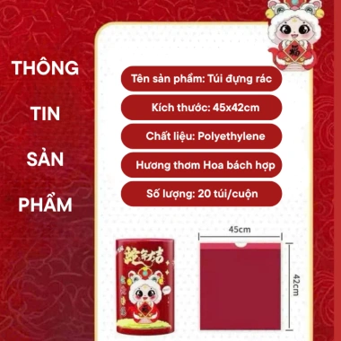 Combo 3 cuộn túi đựng rác NAMIKO có dây rút bền chắc dễ phân hủy chỉ 9.000đ