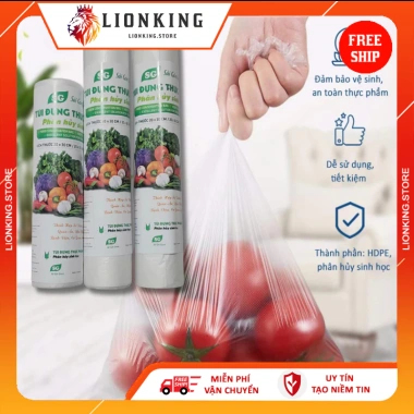 Combo 3 Cuộn Túi Đựng Thực Phẩm Tự Hủy Sinh Học - Bảo Quản Sạch Sẽ, Đựng Thức Ăn Tủ Lạnh - Lionking Store 5 Combo 3 Cuộn Túi Đựng Thực Phẩm Tự Hủy Sinh Học - Bảo Quản Sạch Sẽ, Đựng Thức Ăn Tủ Lạnh - Lionking Store 5