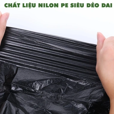 Combo 3 cuộn túi rác đen tự phân hủy Trung 55x65cm An toàn, bảo vệ môi trường AMI 4