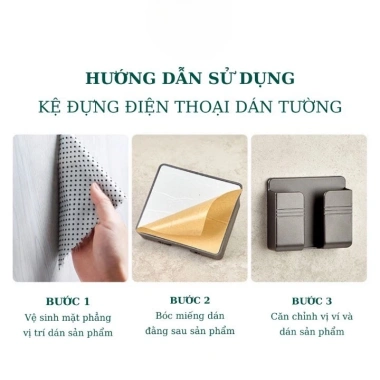Combo 3 Giá Dán Tường TKVA 504 - Dán Điện Thoại, Remote, Ổ Cắm, Kệ Đa Năng - 7.399₫